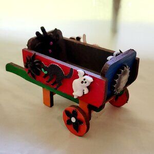 Gore Wheelbarrow Holiday Home Decor Dollhouse Furniture Handmade NEW Halloween